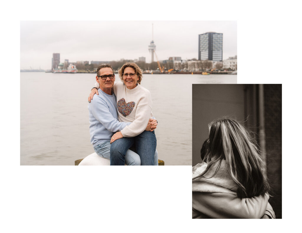 Fotoshoot op de wilhelminapier Rotterdam met het hele gezin.